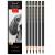 Brusarth Professional Charcoal Pencils Drawing Set 6 Pieces (Ex-Soft, Soft, Medium, & Hard) Charcoal Pencils for Drawing, Sketching, Shading, Artist Pencils for Beginners & Artists Black