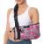 Fotgok Foam Arm Sling Shoulder Immobilizer Rotator Cuff Support Brace with Waist Strap for Shoulder Injury for Women for Broken Dislocated Fracture  Rose Leopard