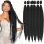 Xusuperb Pre Stretched Braiding Hair 1b Black 30 inch Easy Braids Extensions Black Art Hair For Inclusive 6 Packs Knotless A stretched lichen Calon Yaki Lichen Hair extensions (1b) 76 cm (6 -pack) 1b