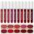CmaaDU 10Pcs Liquid Matte Lipstick Set Lip Stick Stain Packs Matte for Dark Skin Women, Dark Red Mat Matt Long Lasting Original 24 Hour Matte lipstick lapiz labiales mate 24 horas originales mate 10 Count (Pack of 1) A-Set