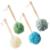 4 Pack Large Bath Puff Loofah Sponge With Long Handle Shower Loofah, Bath Body Back Brush, Spa Brush for Women and Men(4 Color) Multi-colored