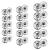 120 Sets 3 Sizes Sew Snap Buttons Metal Snap Fastener Buttons Press Button for Sewing Clothing Silvery (8mm 10mm 13mm) 8mm-10mm-13mm 120sets