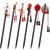 6 Pieces Chinese Wood Hair Sticks Japanese Vintage Tassel Hair Chopsticks Retro Flower Hairpins Handmade Wooden Hair Pins Classic Hair Accessories for Women Girls Long Curly Hair (Vintage Pattern) Vintage Pattern