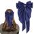 Bow Hair Clip Hair Bows for Women Big Bowknot Hairpin French Hair Clips with Long Ribbon Solid Color Hair Barrette Clips Soft Satin Silky Hair Bows for Women Girls(navy blue)