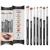 Eye brush eyeshadow brush Dealing brush set - eyeshadow brush set make -up eyeshadow eyes brush make -up brush set - ideal for blending eye shadow powder highlighter concealer black 7 pieces (1 Pack)