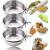 MotBach 3 Pieces Stainless Steel Bird Feeding Dish Cups, Bird Feeder Parrot Food Water Bowls with Clamp, Pet Cage Cups Holder for Bird Parrot Cockatiel Conure Budgies Parakeet Small Animal