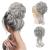 REECHO Messy Bun Hair Piece Tousled Updo Elastic Hair Bun Hair Piece for Women Synthetic Messy Hair Bun Donut Accessories Scrunchies - Silver Grey