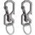 Tibitdeer Titanium Key Chain Multifunctional Carabiner Keychain Heavy Duty Car Keychain Organizer for Men and Women 2 Pack K1 Grey 2pc