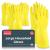SOL 4 Pairs Household Rubber Gloves Large | Yellow Large Gloves | Washing Up Gloves Large | Non Slip Cleaning Gloves | Bathroom and Kitchen Gloves | Dishwashing Gloves | Heavy Duty Rubber Gloves