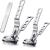 3 Pieces Nail Clippers File Kit 360-Degree Rotating Head Stainless Steel Toenail Fingernail Toe Clippers Cutters for Hand Foot Care Manicure Tool