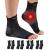 HUEGLO 4 Pairs Plantar Fasciitis Socks Neuropathy Neuro Socks Compression Socks for Women Men Ankle Support Brace for Weak Sprained Ankle Pain Relief Anti-Slip Foot Support Brace (Black L) Black L
