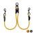 Floxic dew double linen for 2 dogs gray/orange - reflective stretchable and free of hogging - double dog leash for coupling - perfect for small to medium -sized dogs small | 8mm orange