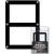 BCW 1-2CS-B 2 Card Screwdown Holder - Black Border