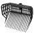 Kerbl Pale fork without a stem (bulk fork with a large filling volume 17 tines made of unbreakable plastic chip pink black dimensions 38x30 cm) 326056