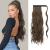FESHFEN Long Wavy Ponytail Extensions 60cm Body Wavy Wrap Around Hair Ponytails Curly Clip in Synthetic Hairpieces for Women Girls Dark Brown & Caramel 60 cm (Pack of 1) 4/27# Dark Brown & Caramel