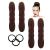 Styla Hair Brunette Magic Hair Bun Maker 4 Pack Large Foam Sponge Buns Shaper Accessories Strong Flexible Reusable Bun Twister for Updos, Ballet Buns, French Twist, Waves & more!