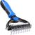 2 In 1 Pet Grooming Tool Dog Brush - Double Sided Dematting Comb - Undercoat Rake Deshedding Tool Cat Matted Fur Remover For Long Haired Cat Dog Tangles Removing