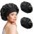 2pcs Satin Bonnet Silk Bonnet for Curly Hair Hair Bonnet Silk Hair Wrap for Sleeping Night Sleep Cap for Women (Black)
