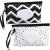 Sannix 2 wet wipes Pocket for babies wet wipes pocket for on the go reusable wet wipe pocket baby wet towel dispensation wet wipes for babies wearable (black and white) B-black and white-2