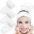 Whaline Spa Facial Headband Head Wrap Terry Cloth Headband 4 counts Stretch Towel for Bath, Makeup and Sport (White) Whilte