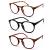Vecien reading glasses 3 Stuecke springs hinge glasses matt finish for one crystal glasses give you ultra-clear visibility spring hinges sample design for men and women 3 colors mix 1.5 dioptria