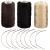 UNVOJL 23 Pieces Hair Extensions Tools 3 Pieces Hair Extension Weaving Thread with 20 Pieces Hair Extension Curved C Needle