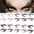 Eye shadow Tattoo Sticker  Temporary Eye Tattoo Makeup Transfer Stickers Eyeliner Eyeshadow Sticker Eyes Makeup Party Lace Stickers on Face 20pcs /10 Pairs -Colorful