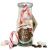 DIY hot chocolate chocolate sweet drinking chocolate in a glass with 45 gr chocolate drops mini-marshmallows and a candy rod warm cocoa hot chocolate