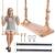 Premkid Hanging Wooden Swing, Swing Seat 24"x 8"x 1.2", Tree Swing with 500lbs Load, Adjustable Hemp Rope Plus Tree Straps 100 inch, Tree Swing for Adults, Wooden Swing Set for Indoor and Outdoor