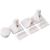 ABUS magnetic lock Marc invisible door and drawer lock for children and babies - easy installation - 3 pieces - white - 73144