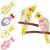 Namvo 4 Pieces Bird Diapers Flight Suite Liners Washable Reusable Protective Parrot Nappy Clothes with Waterproof Inner Layer Cute Urine Wet Suit for Parrot Macaw Budgies Parakeet L Size