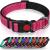 Taglory dog collar soft padded neoprene nylon dogs collar for puppies adjustable and reflective for training hot pink XS (1 Pack) hot pink