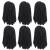 6 Packs Spring Twist Braiding Hair Spring Twists Bomb Twist Hair Synthetic Fiber Fluffy Twist Crochet Braids Low Temperature Twist Crochet Hair for Black Women Braiding Hair(8inch,1B) 8 Inch (Pack of 6) 1B
