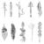 10 Pack Silver Vintage Retro Geometric Minimalist Branch Leaf Flower Metal Hair Clip Hairpin Snap Barrette Stick Claw Grip Clamp Bobby Pins Alligator Hairclips Party Hair Accessories for Women Girl