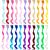 22 PCs rainbow colored hair extensions clip in for girls 17 inch colorful curly wavy hair extensions for party highlights hair accessories hair parts for children women
