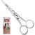 Candure Beard Scissors Professional Moustache Scissors Ear and Nose Hair Trimming Scissors Stainless Steel Safety Use for Eyebrows Eyelashes and Ear Hair