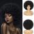 Afro Wig - Soft Afro Wig 70s For Women Afro Kinky Curly Hair Wigs With Bangs Natural Looking Short Afro Curly Wig For Men Bouncy Black Afro Puff Wig Synthetic Hair Big Afro Wig For Daily Party Use Natural Black