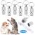 Address pendant for cats and dogs 6 pieces of stainless steel animal brand with key rings anti -free name tag collar trailer for animal identification silver address capsule for pets