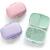 MEACOLIA 3 Pack 8 Compartments Travel Pill Organizer Moisture Proof Small Pill Box for Pocket Purse Daily Pill Case Portable Medicine Vitamin Holder Container ( Purple, Green, Pink )