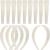 White Craft Plastic Headbands 1 Inch Plain No Teeth DIY Hair Bands Plain Headbands (20 Pieces)
