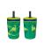 Zak Designs Kelso 15 oz Tumbler Set  (Dino Camo) Non-BPA Leak-Proof Screw-On Lid with Straw Made of Durable Plastic and Silicone  Perfect Baby Cup Bundle for Kids (2pc Set)