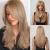 Long straight blond wig with pony natural looking wig for women daily use layer hairstyle hast resistant synthetic hair replacement blond 259-2