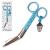 Medical scissors blunt scissors stainless steel design distinctive keychain (blue)
