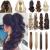 Claw Clip in Ponytail Hair Extension Synthetic Hair Extensions Hairpiece One Piece Long Pony Tails 18inch Wavy - Dark Black 18 inch Dark Black