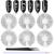 WOKOTO 6 Boxes Silver Hollow Nail Art Studs Set Nail Charm 3D Flower Diamond Manicure Rivet Kit Nail Jewelry Decorations With 1Pc Tweezers And Picker Pencil KIT1