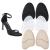 Ashoesert Metatarsal Pads Women, Forefoot Pads for Women,Anti Sliding Foot Pads for Open Toe Shoe, Ball of Foot Cushions, Shoe Pads Heel Pads for Stop Feet from Sliding Forward, Heel inserts for women Black + Beige + Clear - 3 Pairs