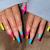YoYoee Long Fake Nails Tips-Coffin Press on Nails Pink Acrylic Ballerina False Nails for Women and Girls 24Pcs (gorgeous1) A gorgeous1
