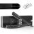 Anthony Brown razor in black or silver - unique blade head for more precision - with changing blades and etui - razor set (black)