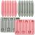 4 Pack Assorted Crayon Molds Cavity 3D Crayon Silicone Mold Triangular Crayon Molds Silicone Chocolate Making Molds for Wax Crayons Candle Melting Animal Flower Chocolate Pen Pencil Shapes Pink Gray