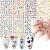 Cartoon Nail Art Stickers Cute Cartoon Nail Decals 3D Self-Adhesive Nail Art Supplies Designer Nail Stickers for Women Kids Girls Manicure Acrylic Nails Decoration Accessories 7 Sheets